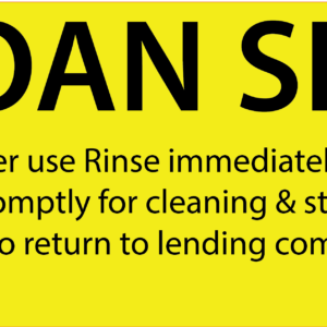 LOAN SET LABEL - 90 x 45, PAPER, Black print on Yellow Label, 500 per roll.