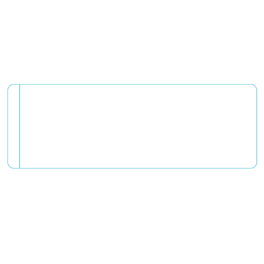BC1/PB/L BAR CODE LABELS 36 x 105 ON A 76mm CORE,1500 PER ROLL, BLANK, RP31, PIGGY BACK - left hand slit