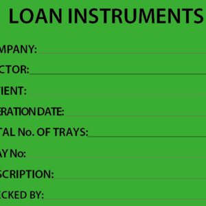 LOAN INSTRUMENTS - PAPER, 100 x 80, Black print on Fluoro Green label, 400 per roll