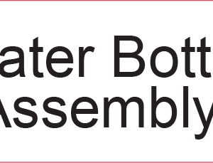 Water Bottle Assembly - 40 x 12, PAPER, Black print on White Label, 800 per roll