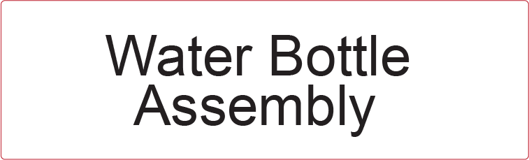 Water Bottle Assembly - 40 x 12, PAPER, Black print on White Label, 800 per roll