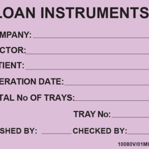 LOAN INSTRUMENTS -100 X 80, PAPER, Black Print on Violet label, 400 per roll