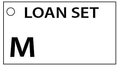 LOAN SET M - 90 x 50, Black print on White,100 per pack with ties