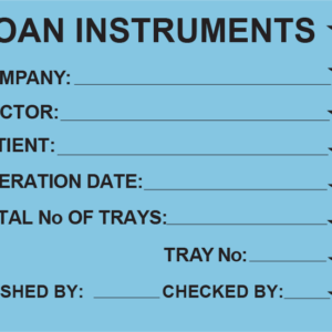 LOAN INSTRUMENTS (w/ stars) - PAPER, 100 x 80, Black Print on blue Label, 400/roll