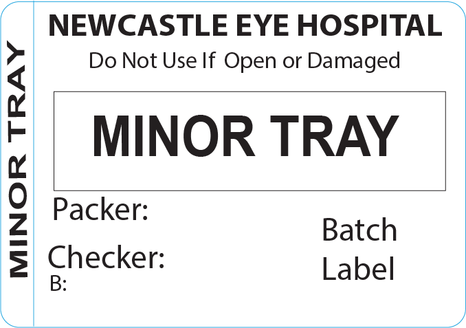 MINOR TRAY Piggy Back Label printer 50 x 35 mm 500 per roll - No indicator
