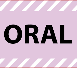 FOR ORAL USE, 40 x 12, PAPER, Black print on Violet with white diagonal stripes, 800 per roll