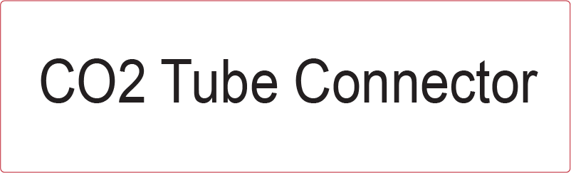 CO2 Tube Connector - 40 x 12, PAPER, Black print on White Label, 800 per roll