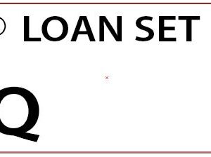 LOAN SET Q - 90 x 50, Black print on White,100 per pack with ties