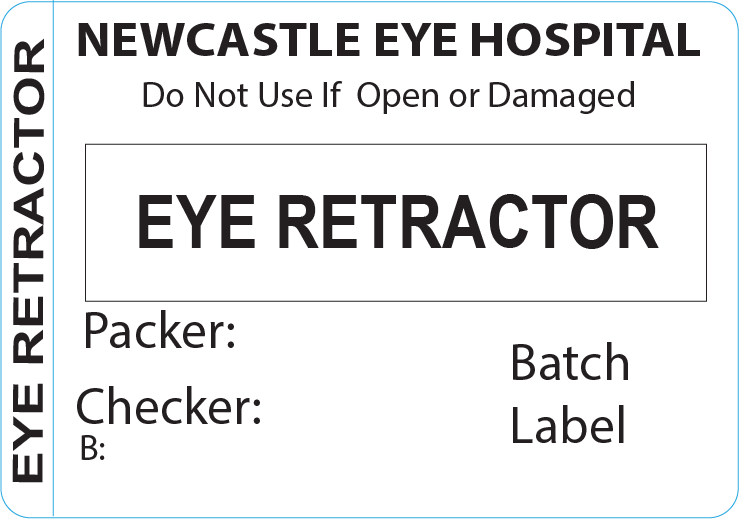 EYE RETRACTOR Piggy Back Label printer 50 x 35 mm 500 per roll - No indicator