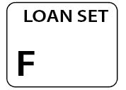 LOAN SET F - White label 400 per roll 55X42mm