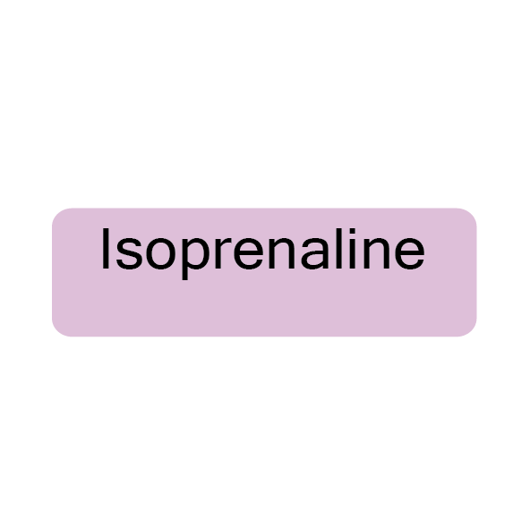 Isoprenaline, 40 x 12, PAPER, Black print on Violet Label, 800 per roll