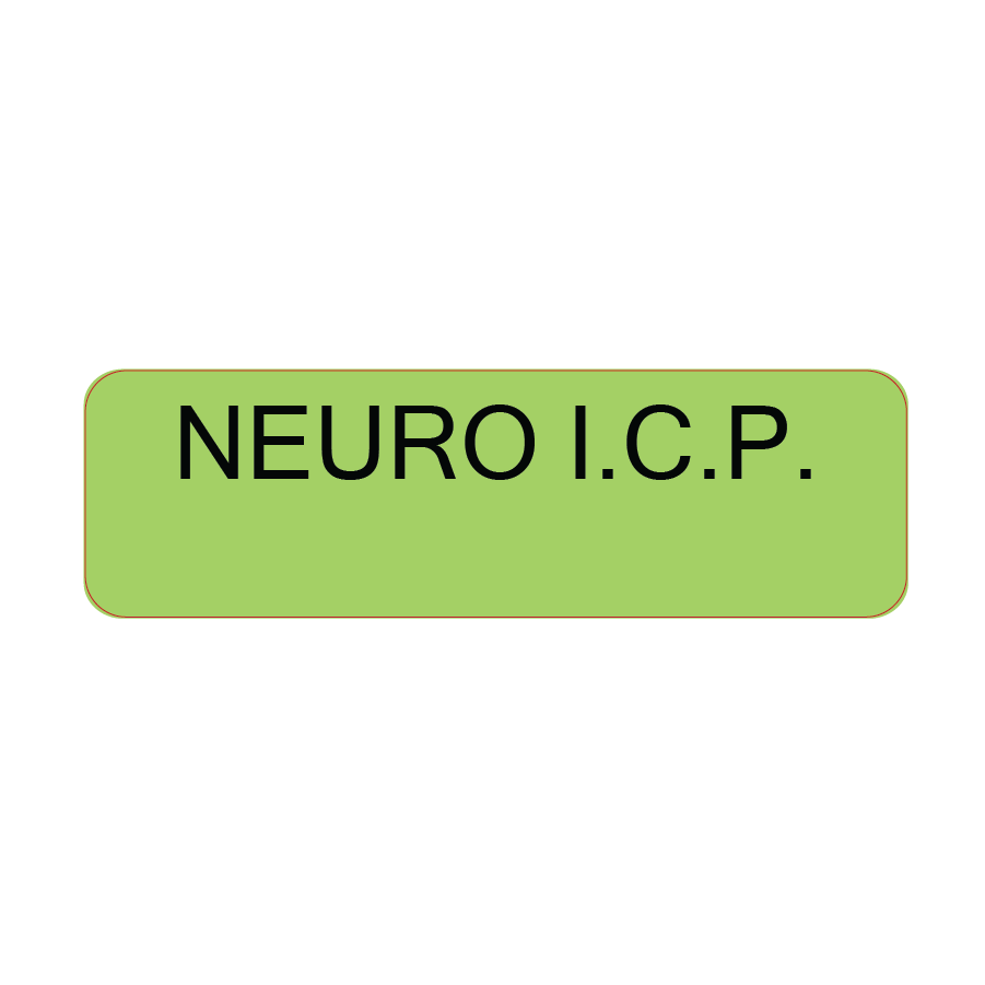 NEURO I.C.P. - 40 x 12, PAPER, Black print on Green Label, 800 per roll