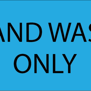 HAND WASH ONLY - 50 x 90, Black print on Blue, 100 per packet with ties