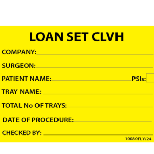 LOAN SET CLVH - 100 x 80, PAPER, Black print on Fluoro Yellow Label, 400 per roll 400 per roll.