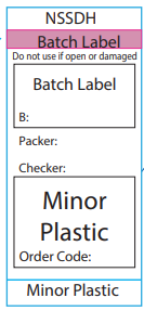 Minor Plastic - Pre-printed white Piggy Back label with steam indicator 72mm x 35mm 500 per roll