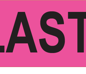 PLASTIC - 40 x 12, PAPER, Black print on Pink, 800 per roll