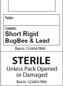 Short Rigid Bugbee & Lead (Sequential numbers) - 103x40mm, Piggy back label, 500/roll