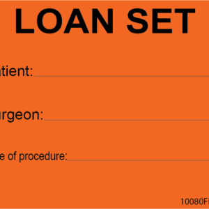 LOAN SET - PAPER, 100 x 80, Black print on Fluoro Orange label, 400 per roll