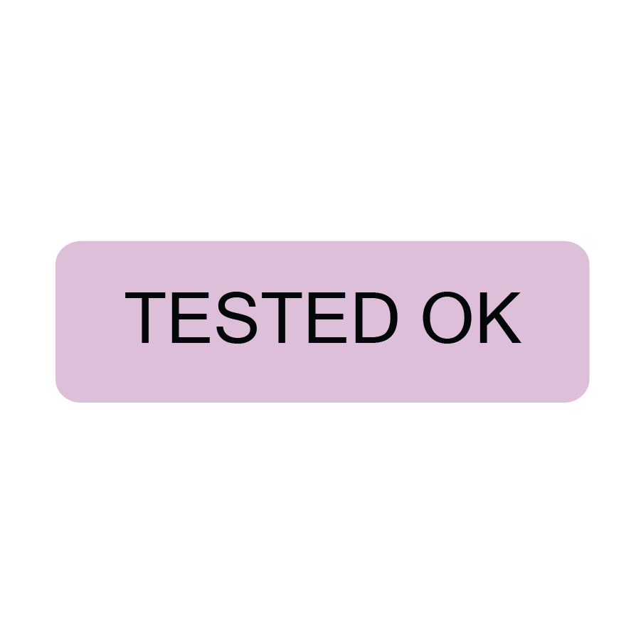 TESTED OK - 40 x 12, PAPER, Black print on Violet Label, 800 per roll