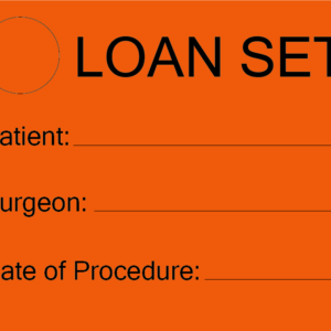 LOAN SET -100 x 80, PAPER, Black print on Fluoro Orange label, 400 per roll