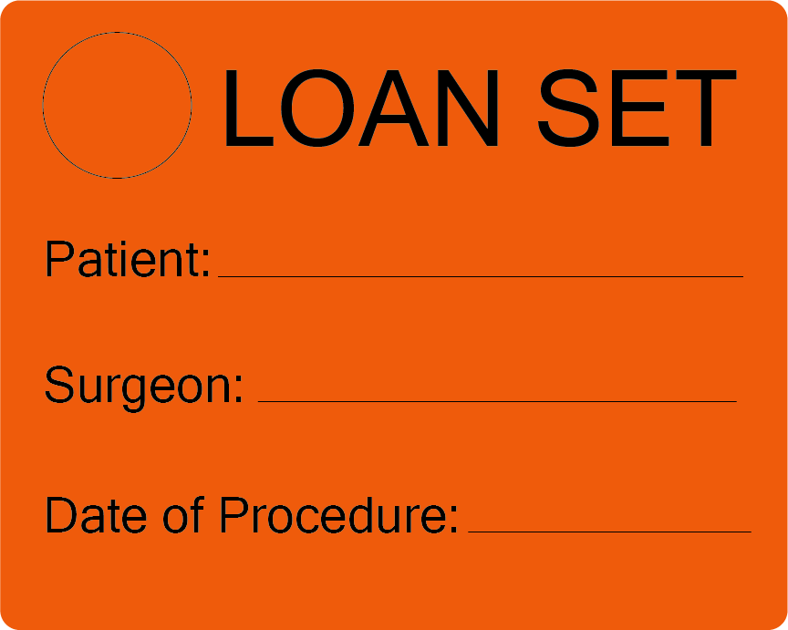 LOAN SET -100 x 80, PAPER, Black print on Fluoro Orange label, 400 per roll