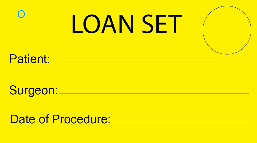 LOAN SET - 50 x 90, Black Print on Yellow, 100 tags per pack with ties