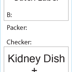Kidney Dish + Galli Pot 72 x 35 Black print Printed white Piggy Back label with STEAM INDICATOR, 500 per roll