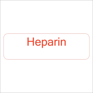 Heparin - 40 x 12, PAPER, Red print on White Label 800 per roll