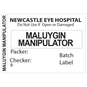 Malyugin Manipulator - 50x35mm, Piggy back label, Black Print, 500/roll