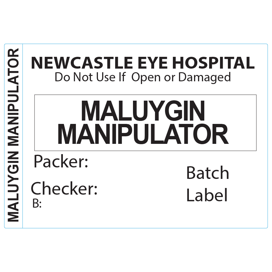 Malyugin Manipulator - 50x35mm, Piggy back label, Black Print, 500/roll