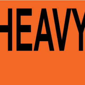 HEAVY - 100 x 80, PAPER, Black print on Fluoro Orange label , 400 per roll