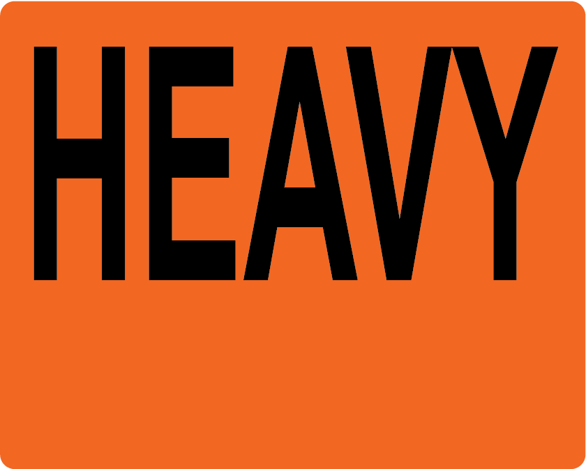 HEAVY - 100 x 80, PAPER, Black print on Fluoro Orange label , 400 per roll