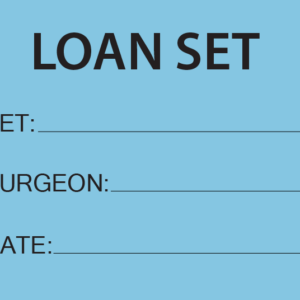 LOAN SET - PAPER, 100 x 80, Black Print on Blue Label, 400 per roll