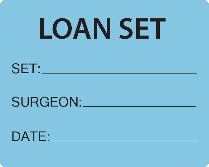 LOAN SET - PAPER, 100 x 80, Black Print on Blue Label, 400 per roll
