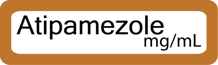 Atipamezole mg/mL - 40 x 12, PAPER, Black print on White Label brown border, 800 per roll