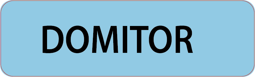 DOMITOR - 40 x 12, PAPER, Black print on Blue Label, 800 per roll