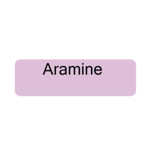 Aramine, 40 x 12, PAPER, Black print on Violet Label, 800 per roll