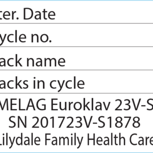Lilydale Family Health Care- 50 x 35 Piggy Back with steam indicator 500/roll