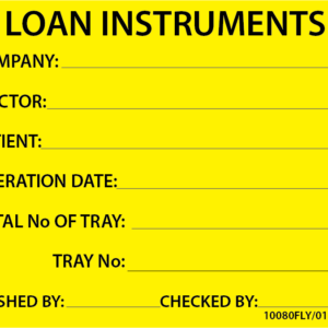 LOAN INSTRUMENTS, 100mm x 80mm, PAPER, Black Print on Fluoro label, 400 per roll