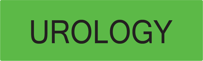 UROLOGY - 40 x 12 , PAPER, Black print on Fluoro Green Label, 800 per roll