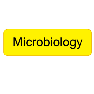 Microbiology - 40 x 12, PAPER, Black print on Yellow Label, 800 per roll