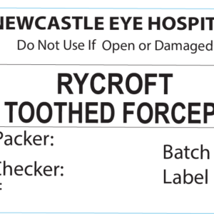 RYCROFT TOOTHED FORCEPS Piggy Back Label printer 50 x 35 mm 500 per roll - No indicator