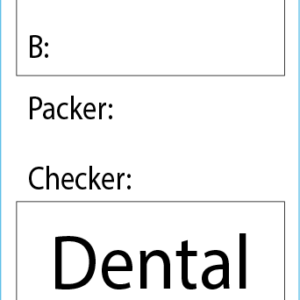 Dental Tray Alexandria Specialist D.H. Pre-printed white Piggy Back label with steam indicator 72mm x 35mm 500 per roll