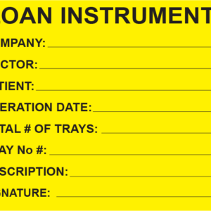 LOAN INSTRUMENTS - 100 x 80, PAPER, Black Print on Fluoro Yellow Label, 400 per roll