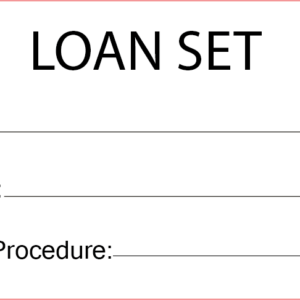 LOAN SET - 50 x 90, Black Print on White, 100 tags per pack with ties