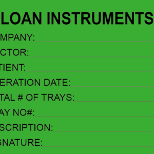 LOAN INSTRUMENTS - PAPER, 100 x 80, Black print on Fluoro Green label, 400 per roll