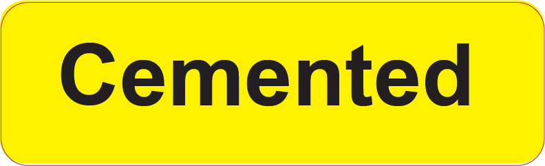 Cemented- 40 x 12mm, PAPER, Black on Fluoro Yellow, 800 per roll
