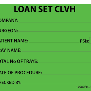 LOAN SET CLVH - PAPER, 100 x 80, Black Print on Fluoro Green Label, 400 per roll.