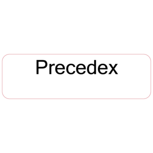 Precedex - 40 x 12, PAPER, Black print on White Label, 800 per roll