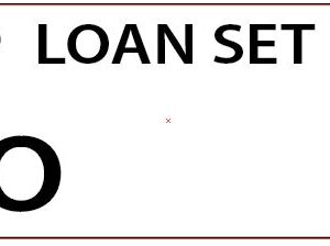 LOAN SET O - 90 x 50, Black print on White,100 per pack with ties